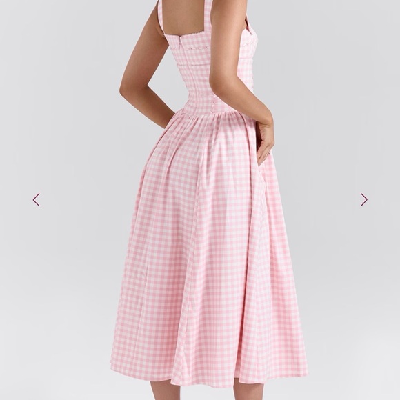 House of CB Vivien Gingham Midi Sundress - Size M - Picture 4 of 10